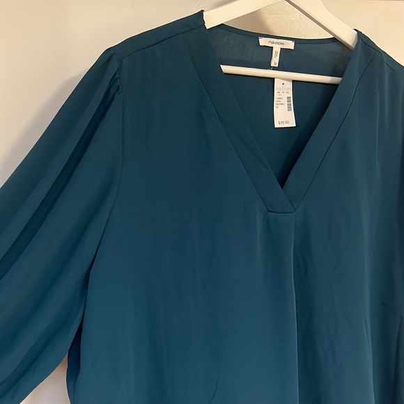 NWT Reitmans turquoise blouse. - Picture 4 of 16